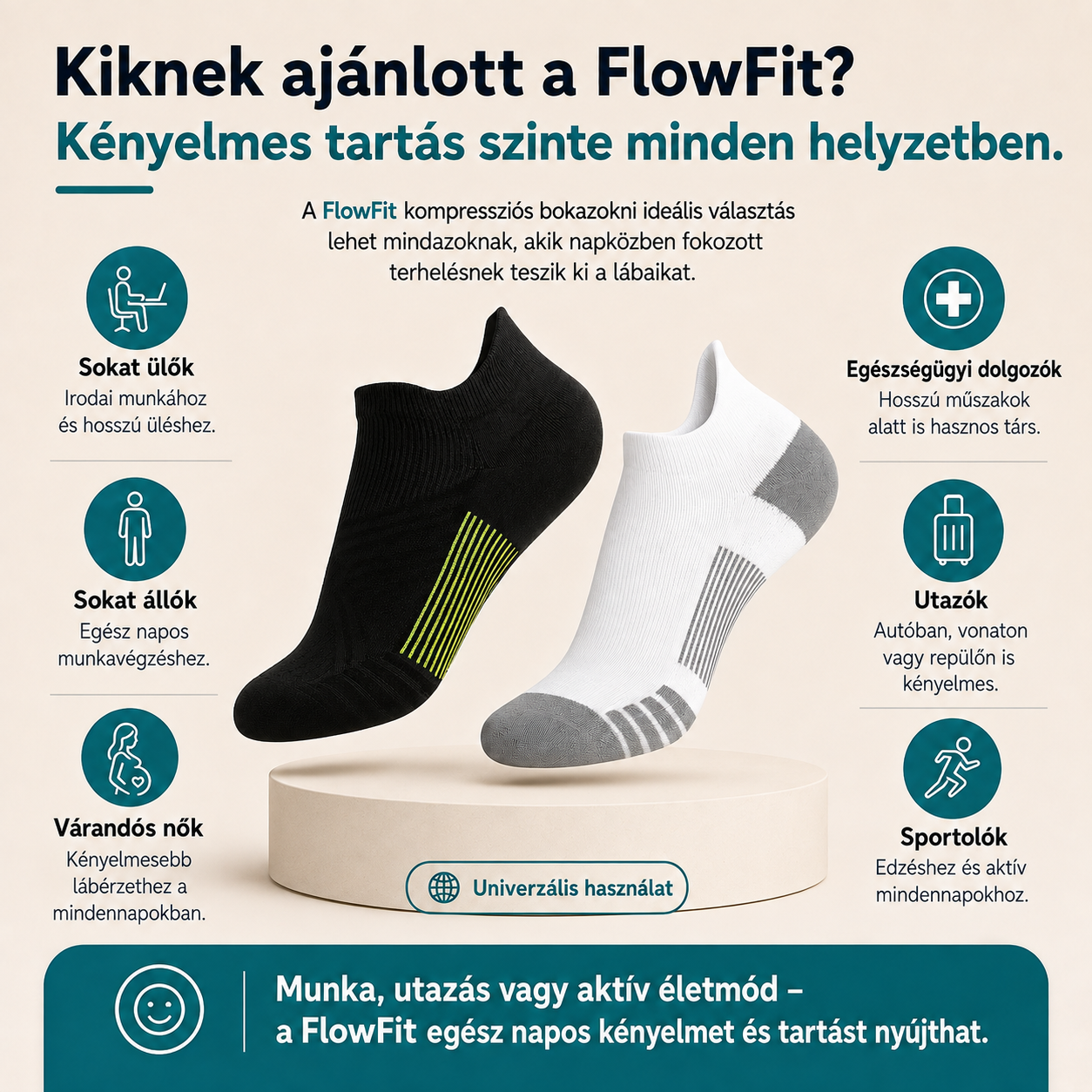 LegVital FlowFit kompressziós bokazokni - Image 4